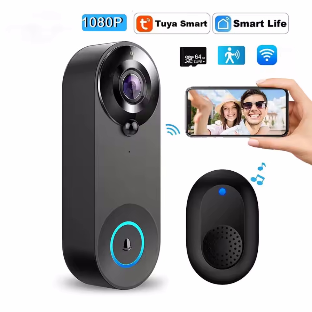 Smart Home Cctv - Tuya 1080P 무선 WIFI 초인종 비디오