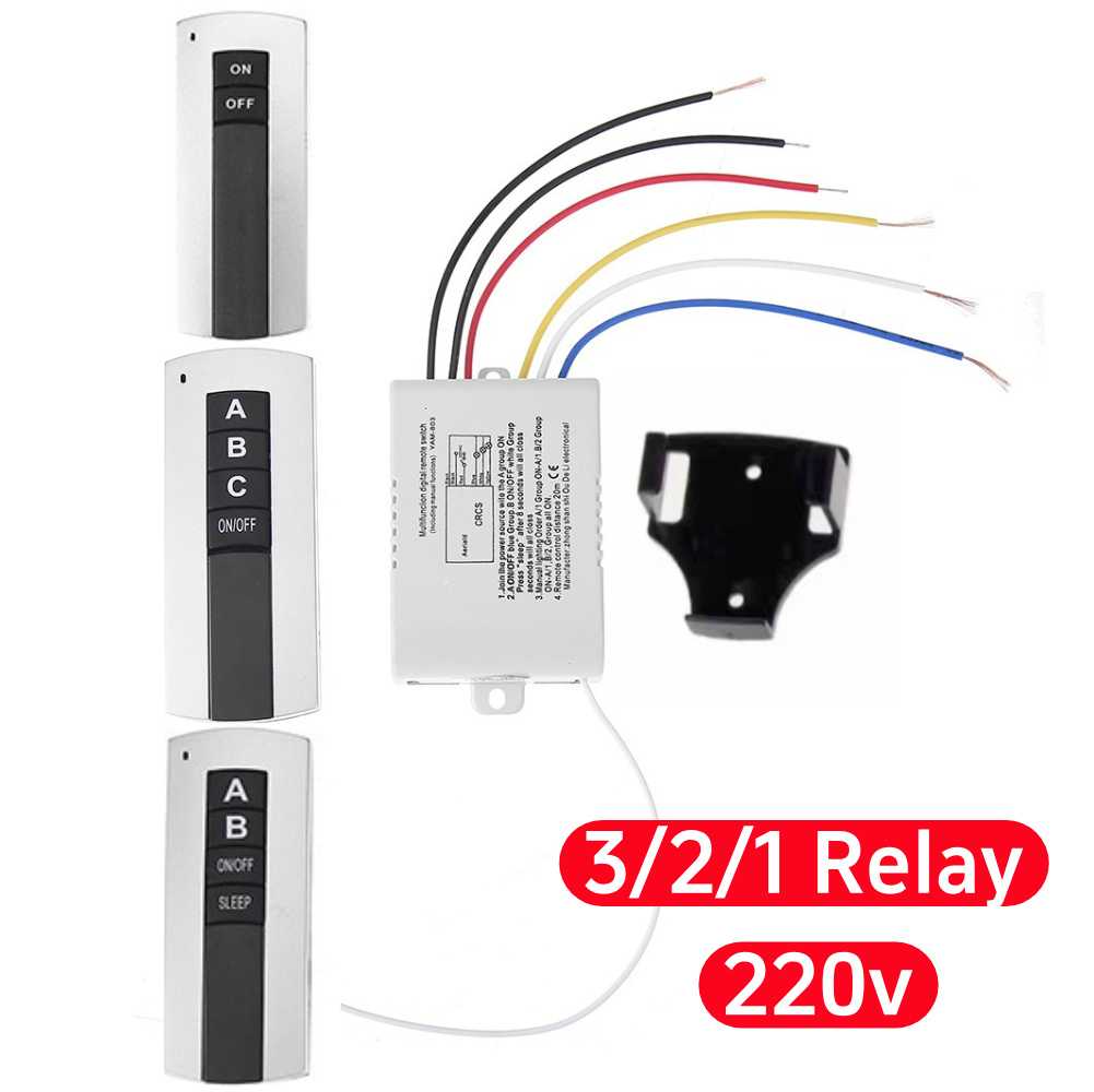 Smart Light Switch - 전문 220V 1/2/3 채널 ON/OFF 무선