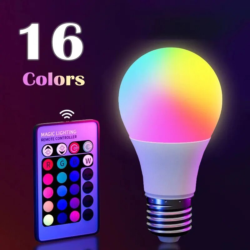 Voice Control Light Bulb - 16 색 RGB 전구 LED 여러