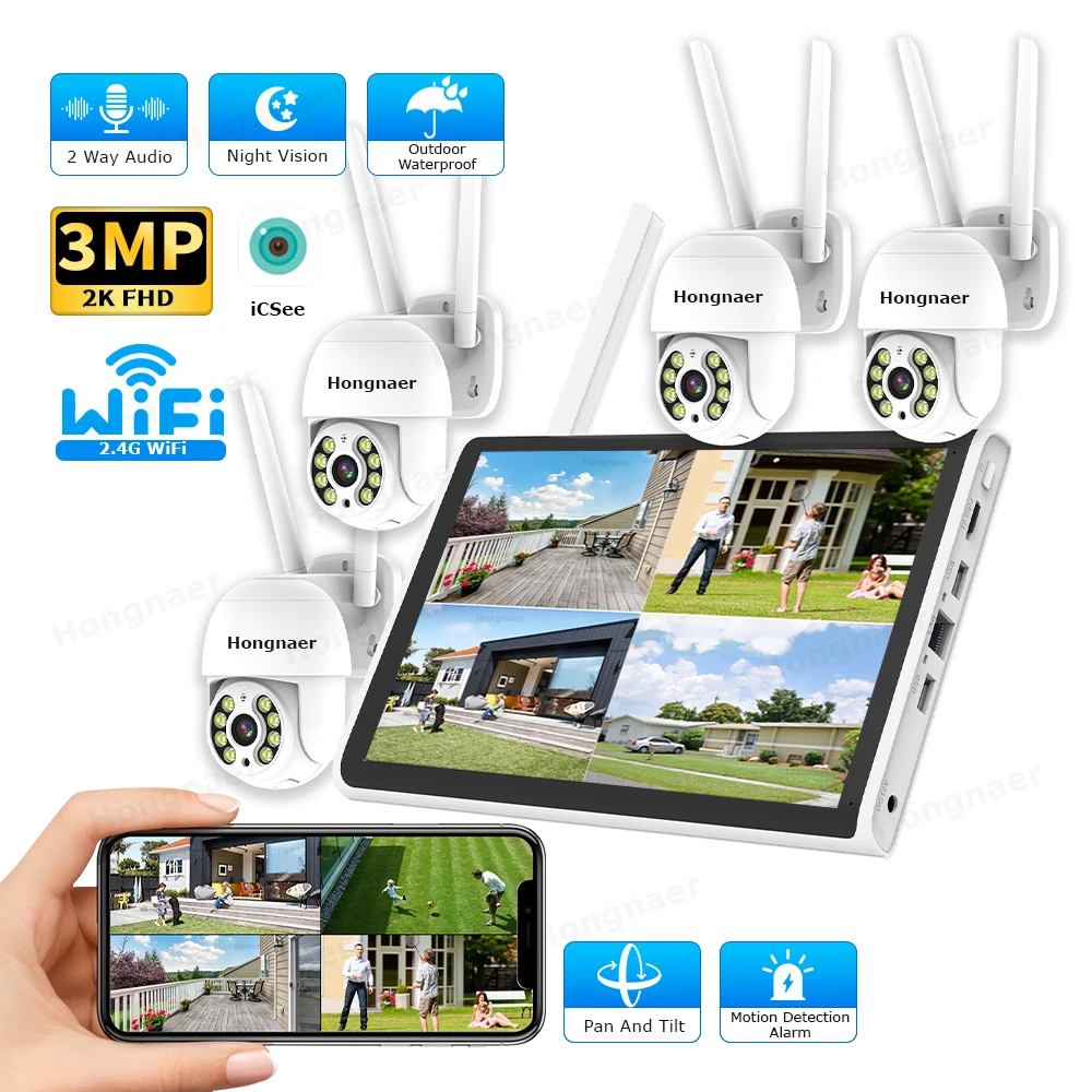 Security Ip Camera - 2026 홍나르 3MP 4채널 WiFi 홈