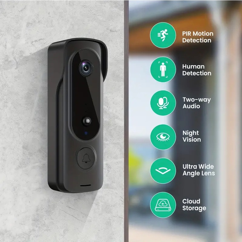 Smart Home Video Doorphone Ezviz - 야외 무선 초인종 태양광 커버 1080P