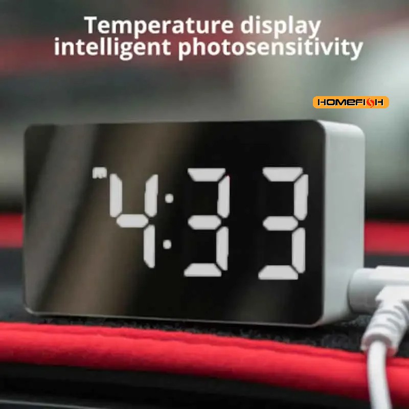 Smart Home Retrofit - 1개 화이트 LED 거울 탁상 시계
