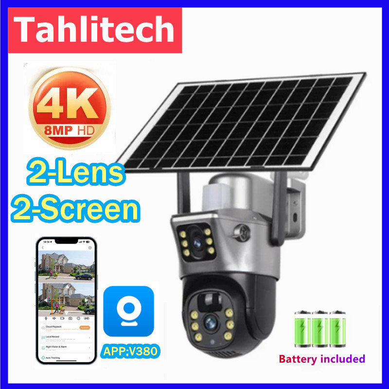 Smart Home Cctv - Tahlitech 태양열 카메라 4G Sim 야외