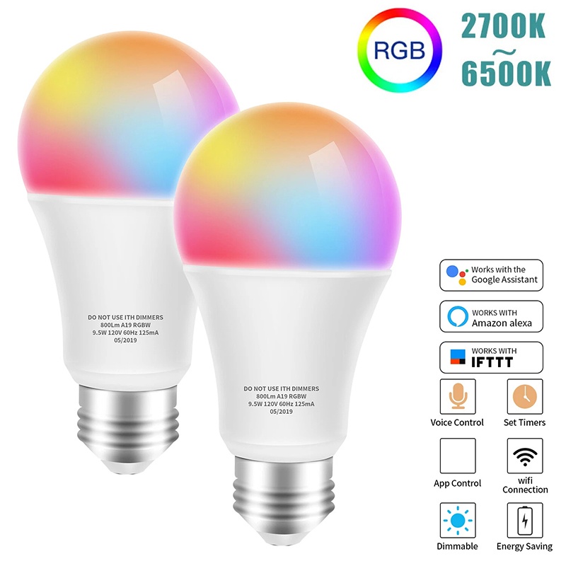 Voice Control Light Bulb - E27 WiFi 스마트 LED 전구 RGBCW