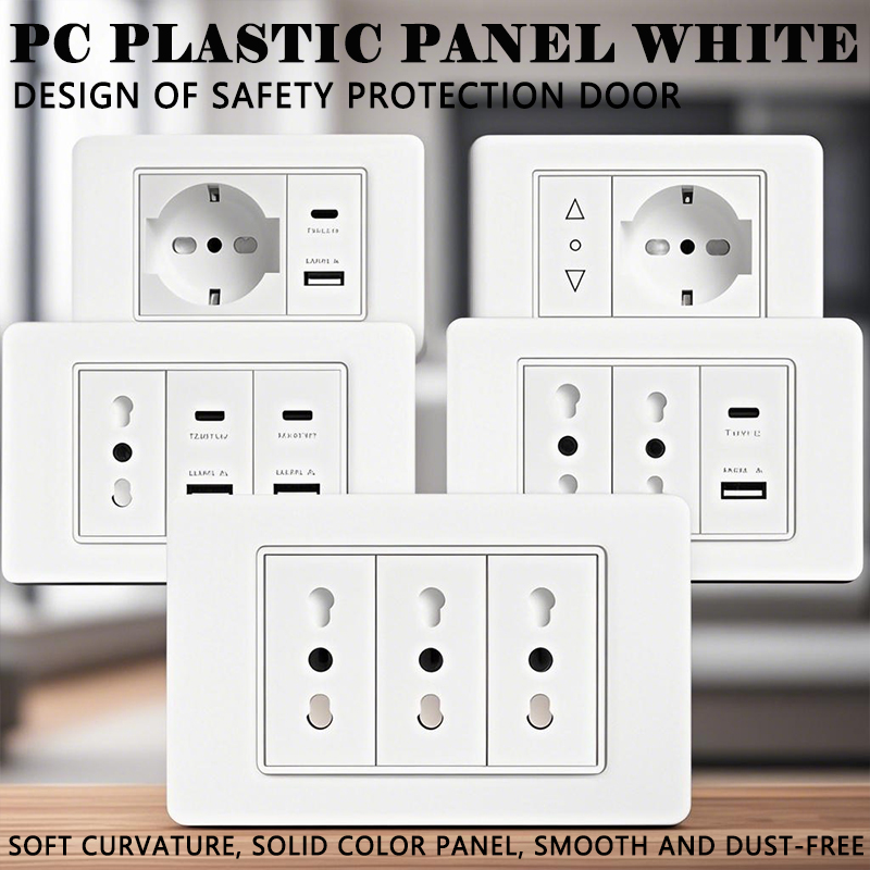 Smart Home Or Smart Home - 118 PC 플라스틱 패널 소켓 USB