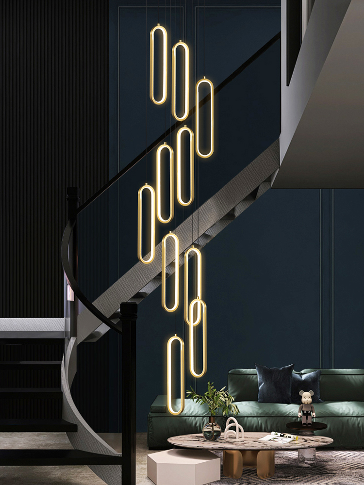 Voice Control Light Bulb - 타원형 펜던트 램프 현대 다락방 펜던트