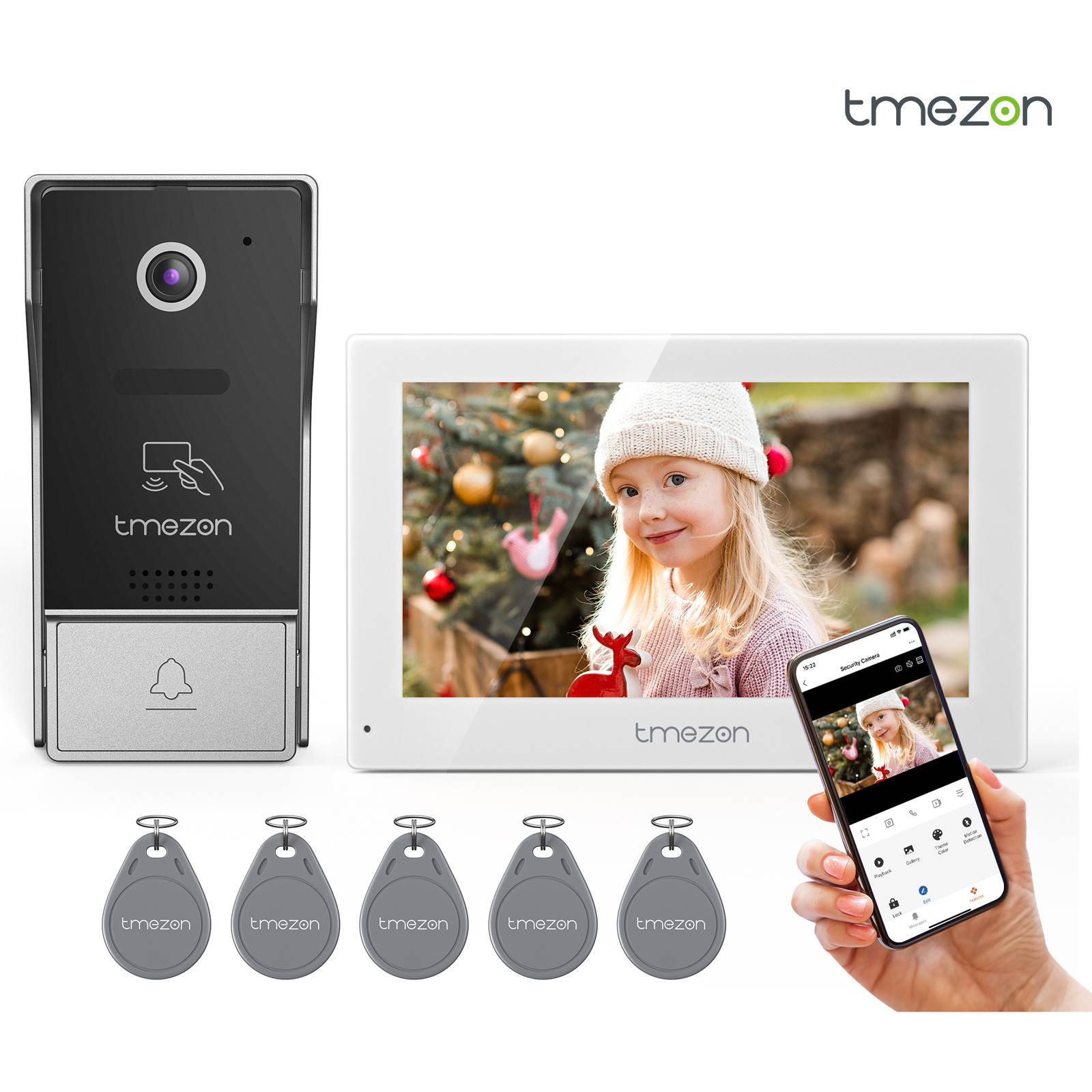 Smart Home Video Doorphone Ezviz - 7인치 투야 1080P 무선 와이파이 스마트