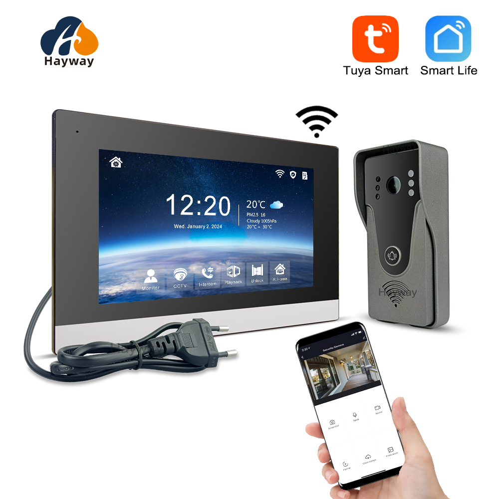 Smart Home Ezviz - 1080P 홈 인터콤 시스템, 7인치 IPS