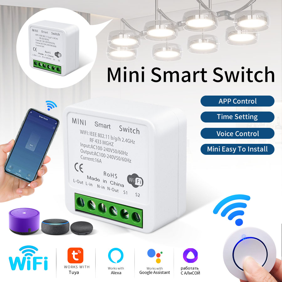 Smart Light Switch - RF433Mhz 16A/20A Tuya WiFi 스마트 스위치