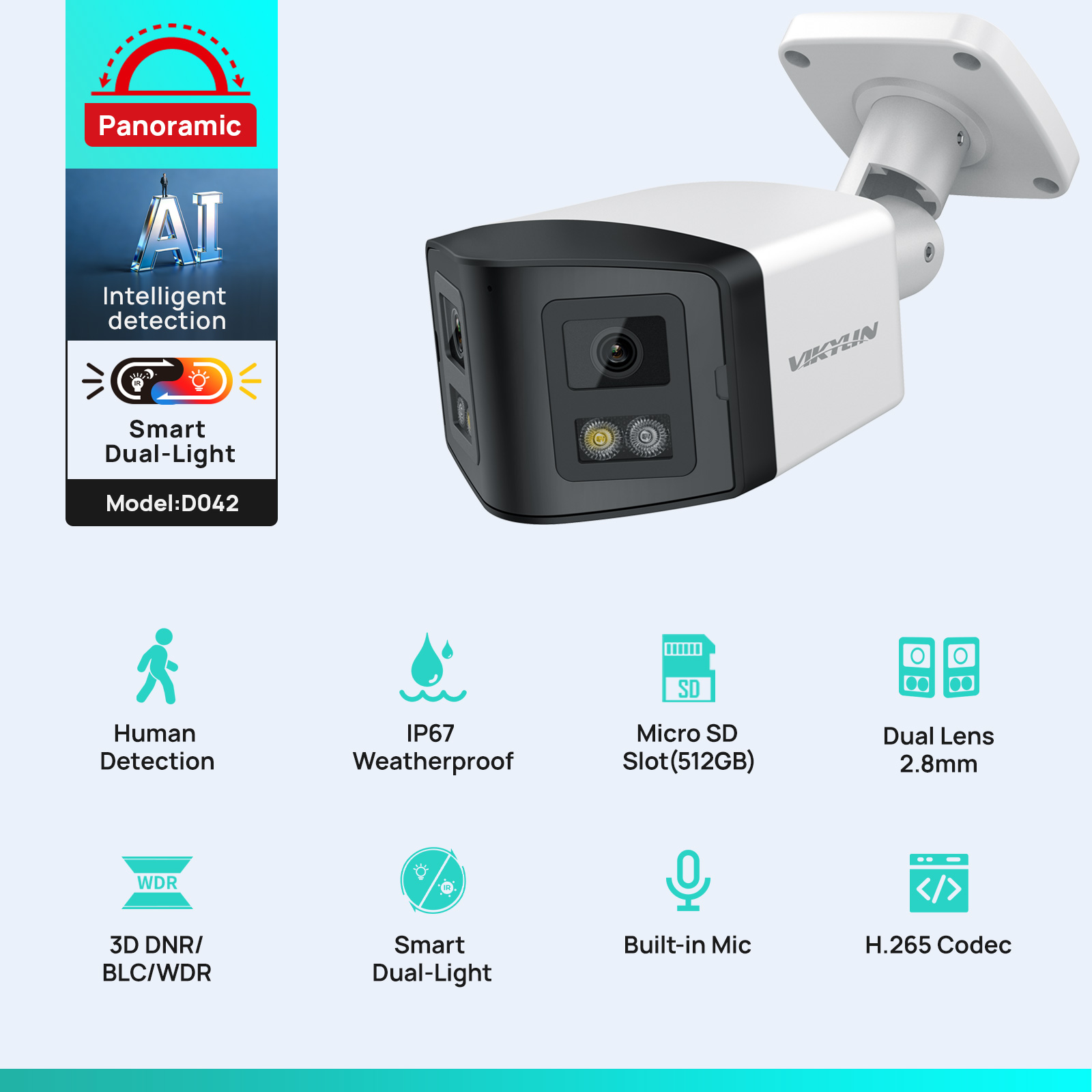 비키린 170 °   파노라마 보안 IP 카메라 스마트 - Smart Home X10 리뷰 및 가격