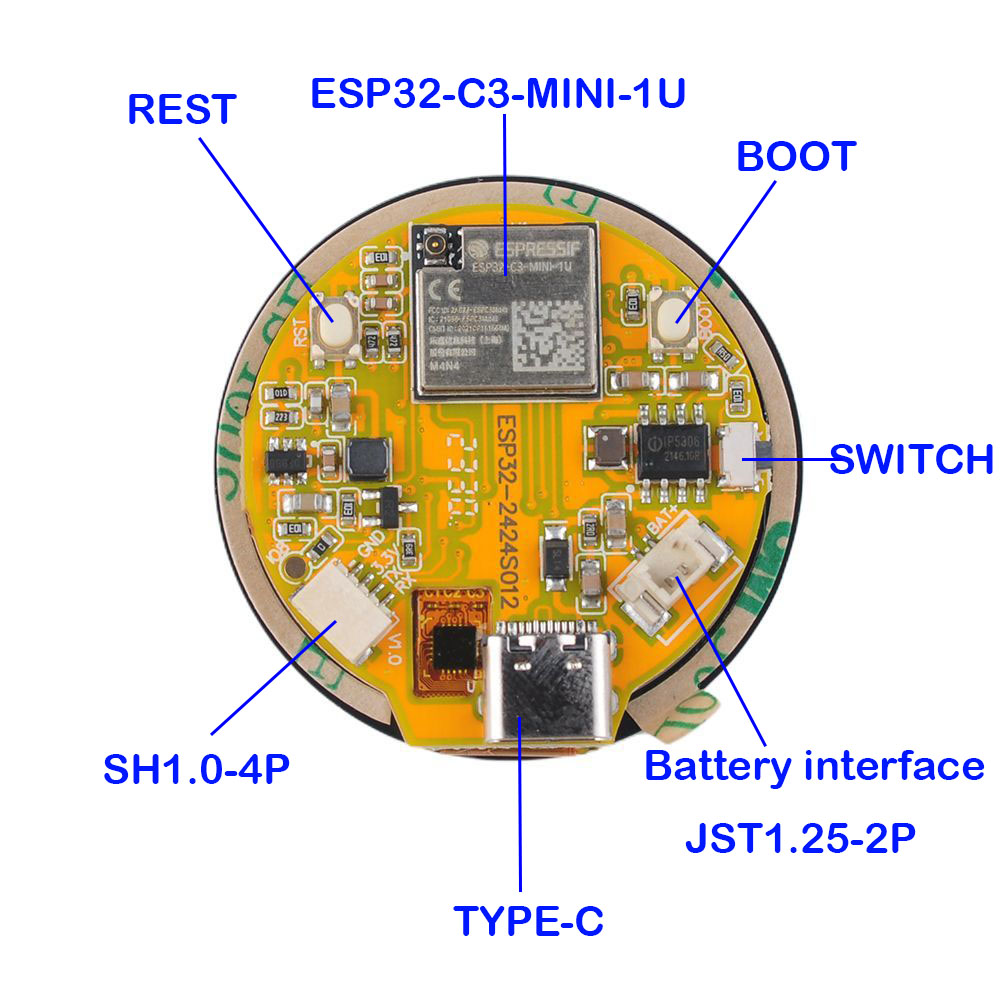 ESP32 디스플레이 1.28 인치 ESP32-C3 W - Smart Home Arduino 리뷰 및 가격