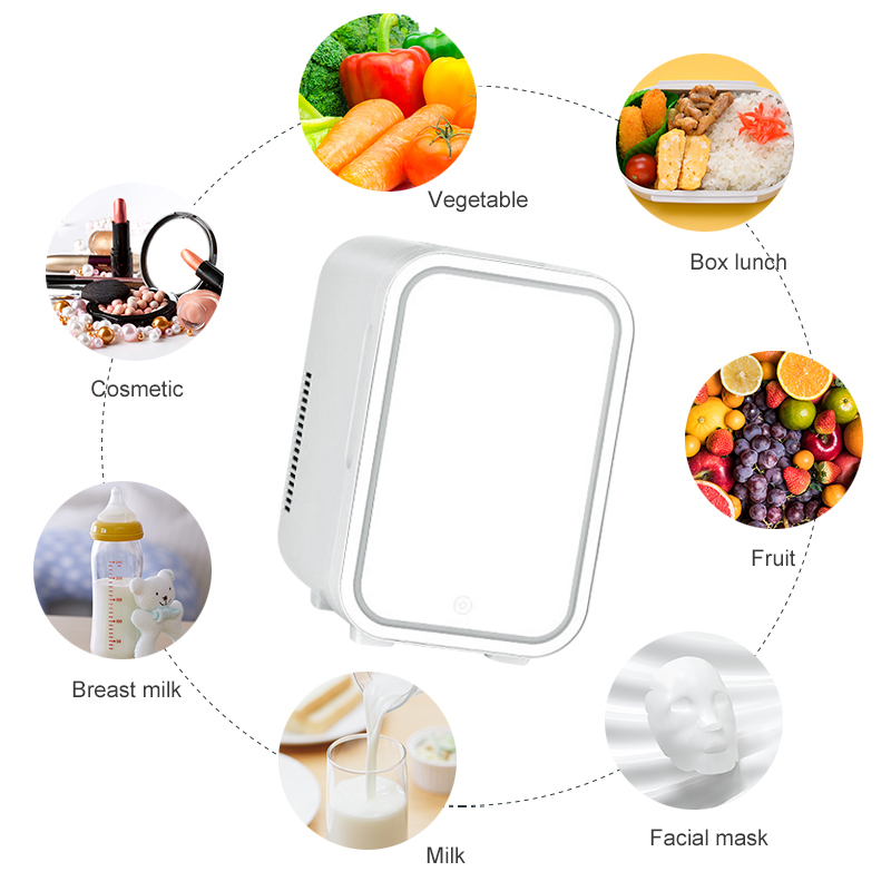 LED 라이트 미러가있는 4L 미니 메이크업 냉장고 휴 - Smart Home Retrofit 리뷰 및 가격