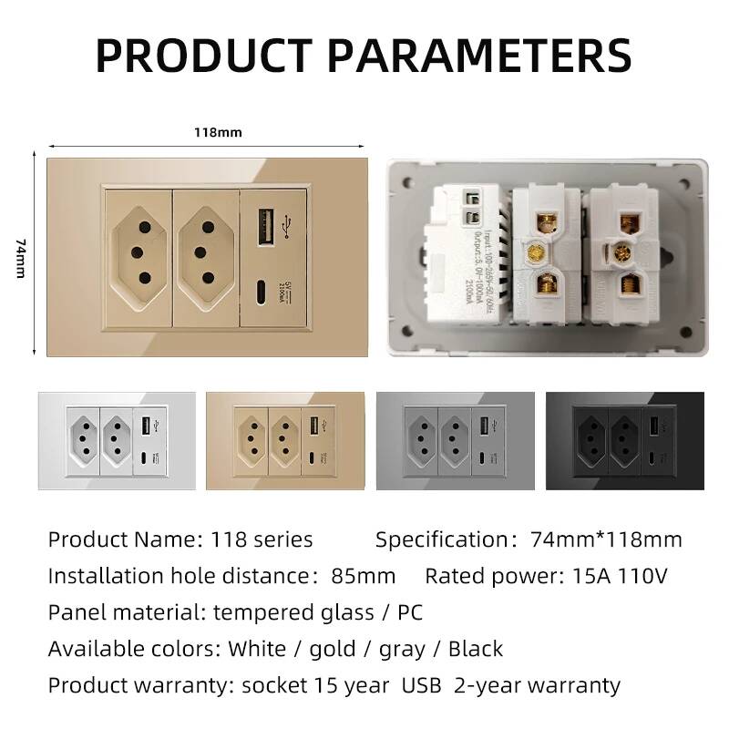 Herepow 브라질 표준 듀얼 USB 벽면 소켓 Ty - Smart Home Or Smart Home 리뷰 및 가격