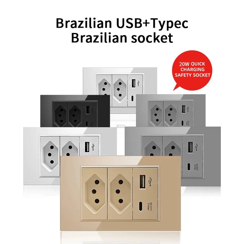 Herepow 브라질 표준 듀얼 USB 벽면 소켓 Ty - Smart Home Or Smart Home 리뷰 및 가격