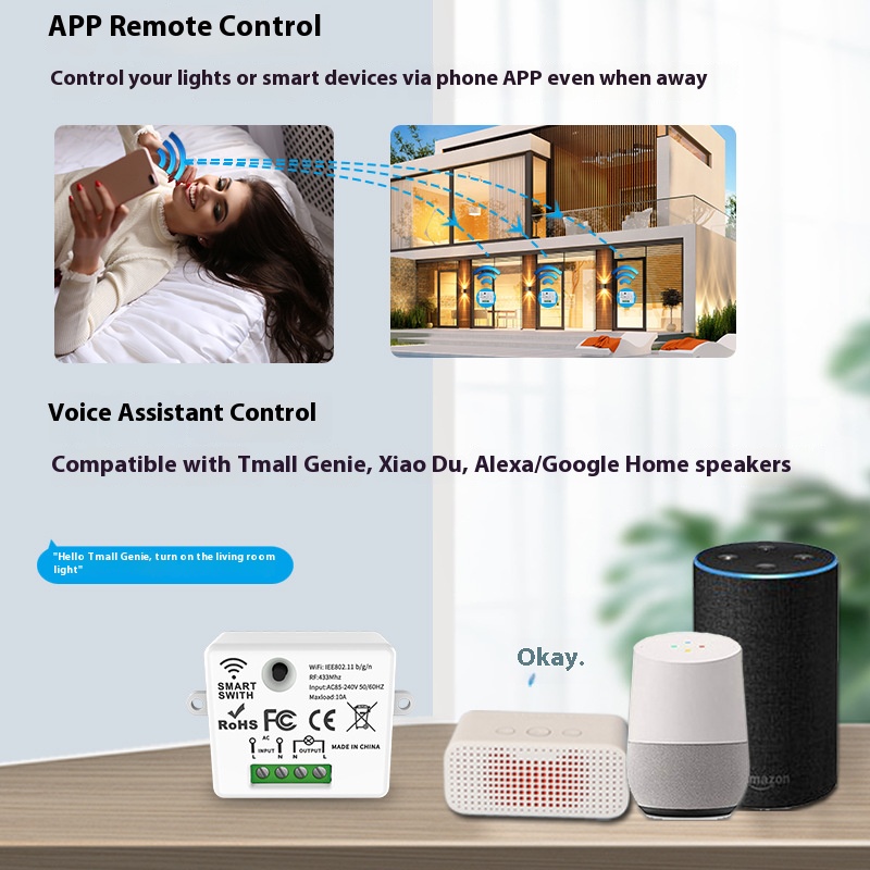 Tuya 스마트 스위치오프 장치는 무선 터치, WiFi - Smart Light Switch 리뷰 및 가격