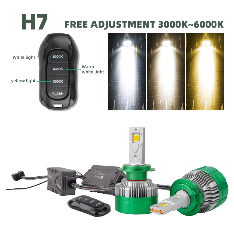베스트셀러 H8 H7 LED 헤드라이트 전구 삼색 리모 - Voice Control Light Bulb 리뷰 및 가격