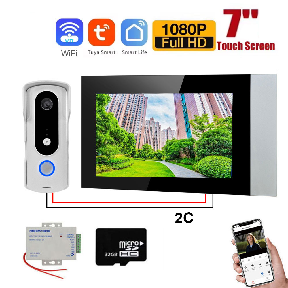 2 와이어 스마트 홈 Tuya Wifi 1080P 비디 - Smart Home Video Doorphone Ezviz 리뷰 및 가격