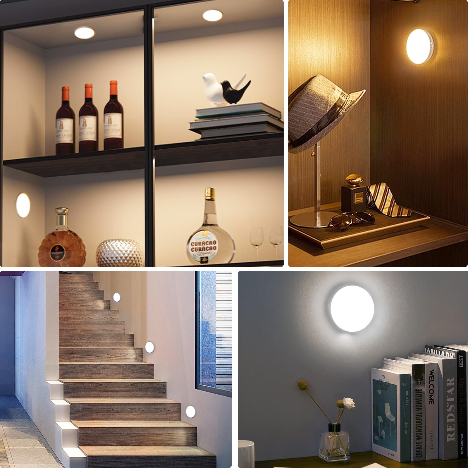 USB 충전식 LED 야간 조명 (스위치 포함), 모션 - Voice Control Light Bulb 리뷰 및 가격