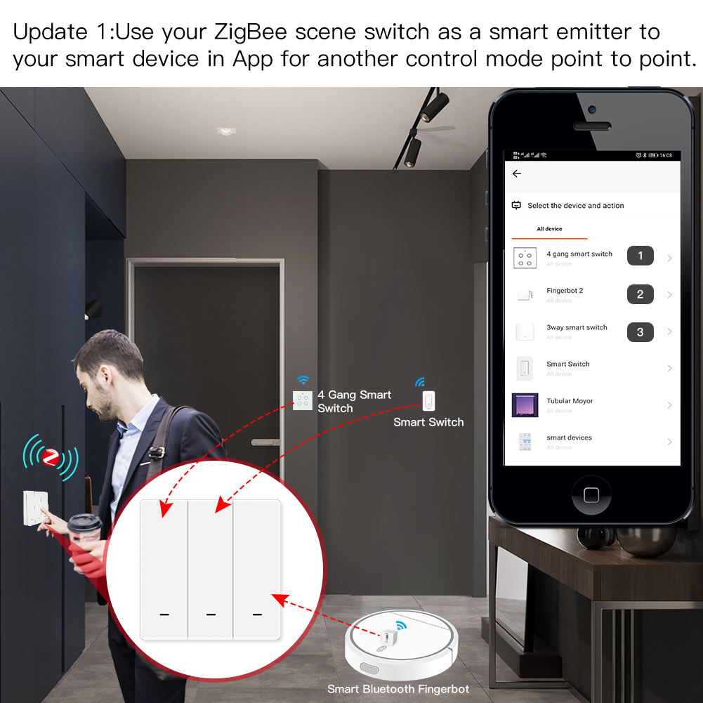 MOES Tuya ZigBee 씬 스위치 무선 푸시 버 - Smart Light Switch 리뷰 및 가격
