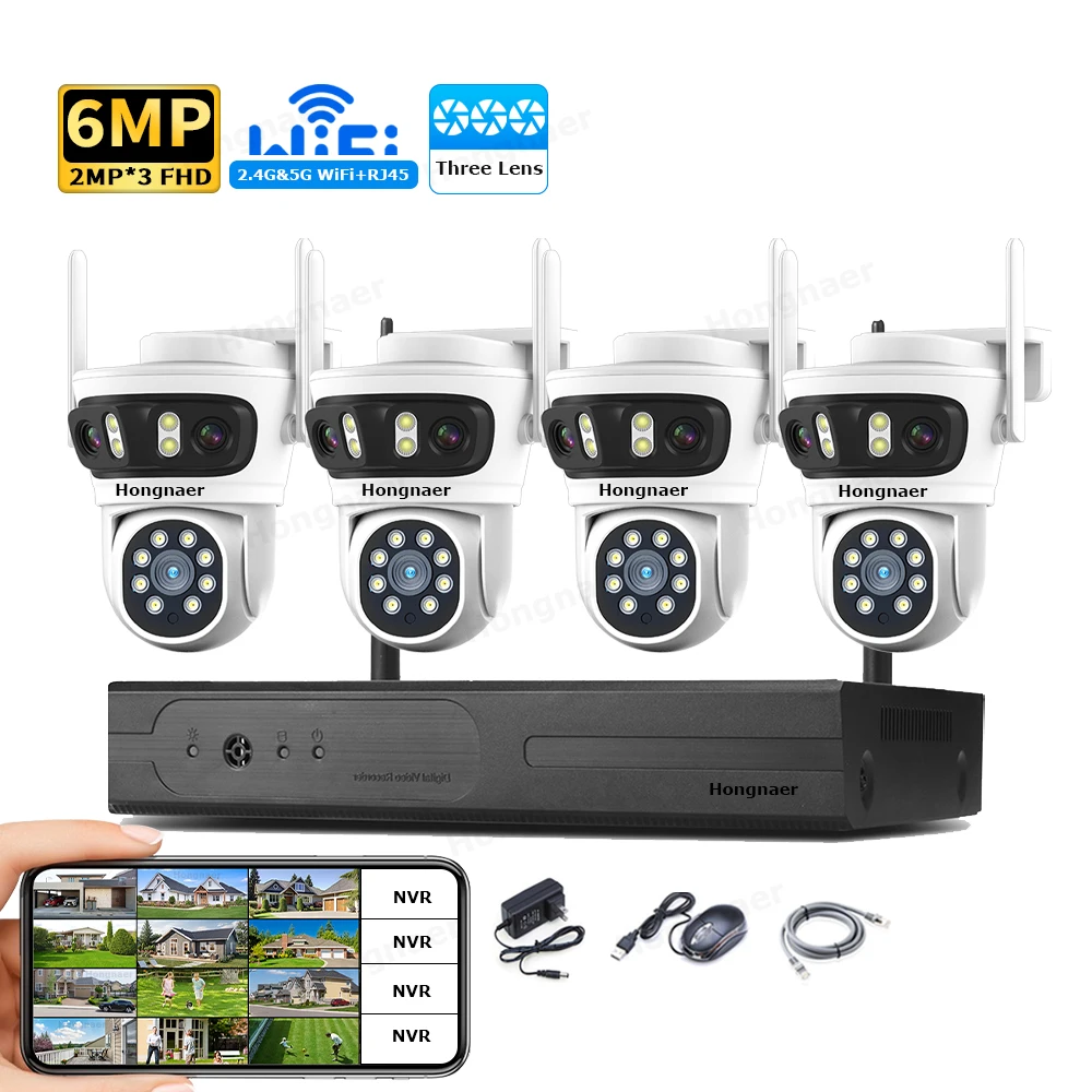2026 홍나르 6MP 4채널 3렌즈 2.4G 5G W - Security Ip Camera 리뷰 및 가격