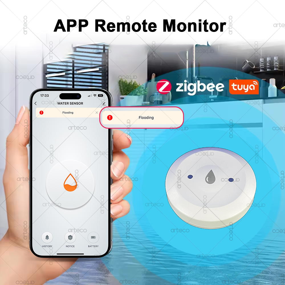 Tuya 스마트 지그비 워터 센서 홍수 누수 감지기 앱 - Smart Home Zentrale 리뷰 및 가격