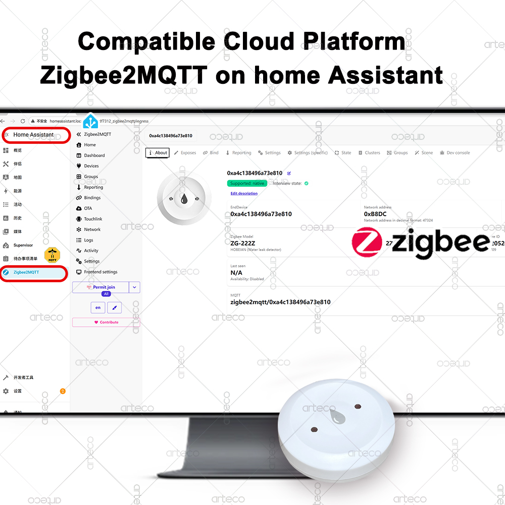 Tuya 스마트 지그비 워터 센서 홍수 누수 감지기 앱 - Smart Home Zentrale 리뷰 및 가격