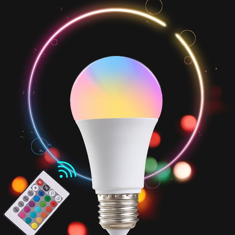 E27 220V 16 색상 RGB 전구 LED 멀티 컬 - Voice Control Light Bulb 리뷰 및 가격