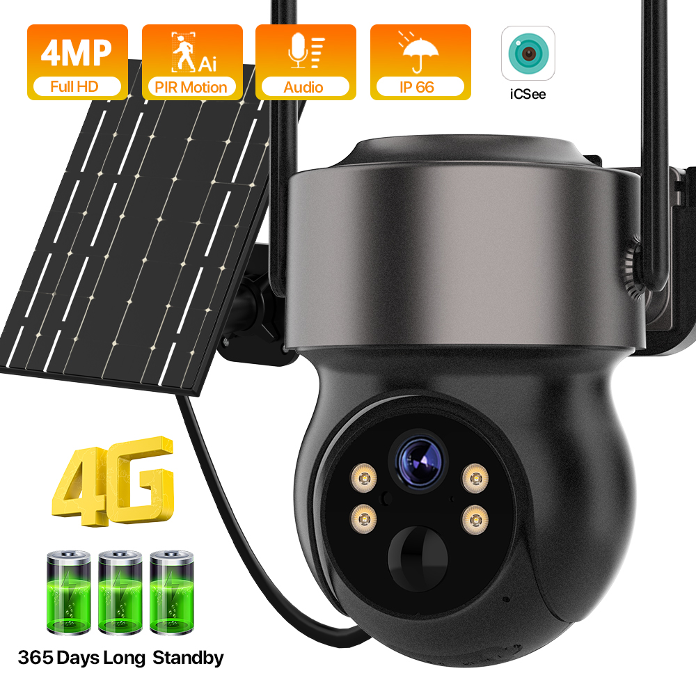 4MP 4G SIM 태양광 배터리로 구동되는 태양광 패 - Smart Home Cctv 리뷰 및 가격