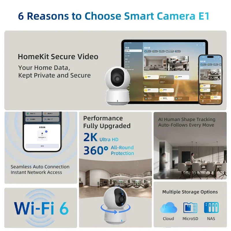 오리지널 아카라 스마트 카메라 E1 2K 1296P 3 - Smart Home Cctv 리뷰 및 가격