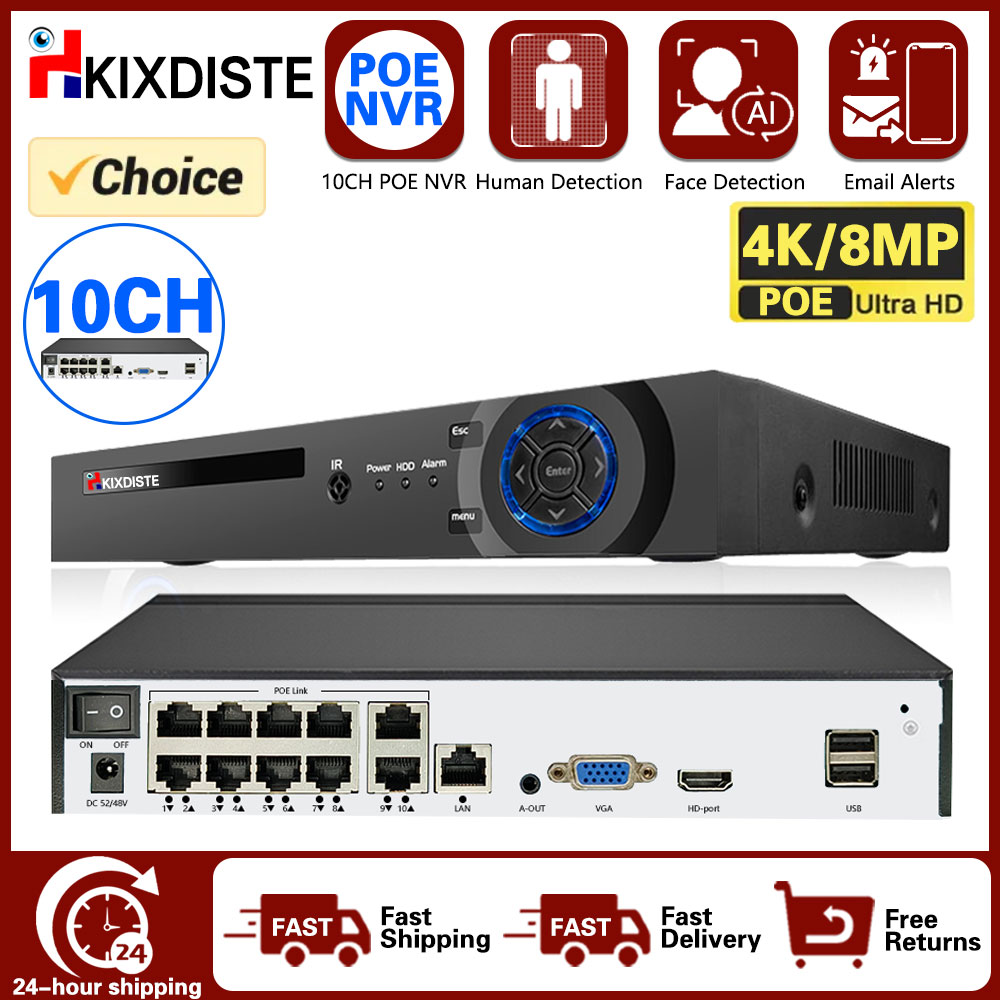 POE 네트워크 비디오 녹음기 스마트 NVR, 4K 1 - Security Ip Camera 리뷰 및 가격