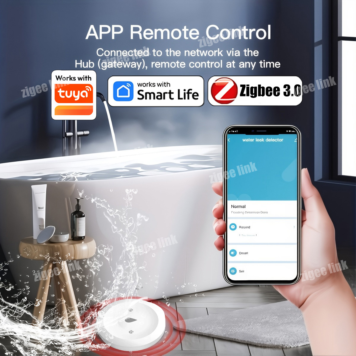 ZigBee 3.0 워터 센서 스마트 누수 감지기 홍수 - Smart Home Zentrale 리뷰 및 가격