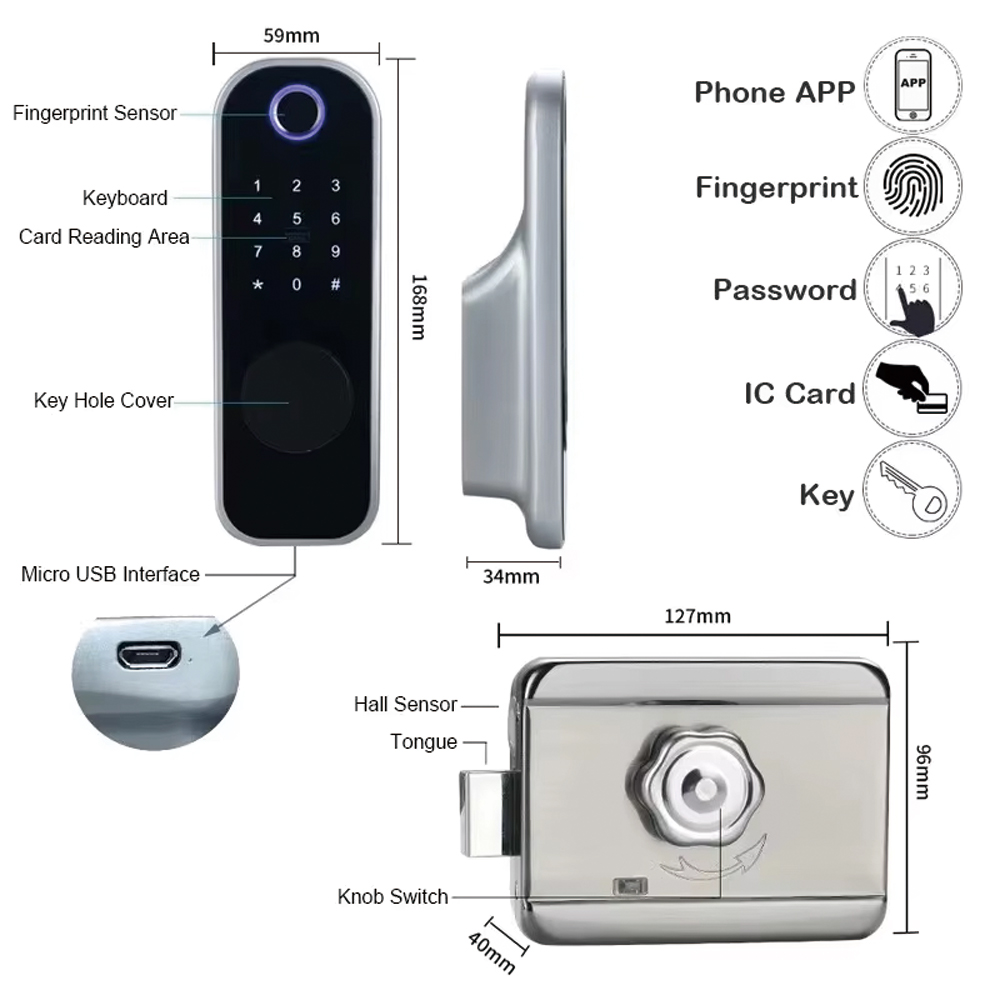 TYSH Tuya 원격 스마트 도어 잠금 Wi-Fi 야 - Smart Home Ezviz 리뷰 및 가격