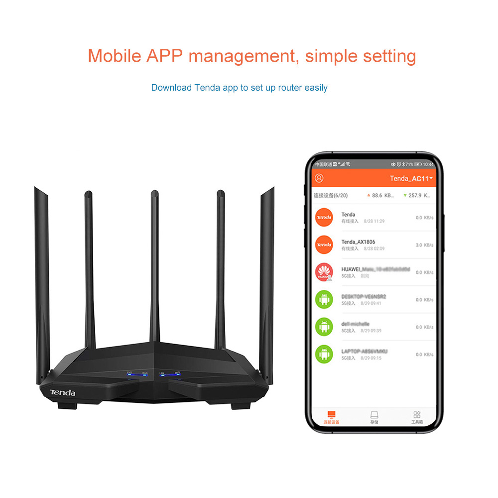 Tenda AC11 기가비트 WiFi 라우터 AC120 - Smart Home X10 리뷰 및 가격