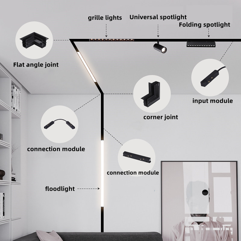 LED 자기 트랙 조명 그릴 투광 조명 현대 임베디드  - Voice Control Light Bulb 리뷰 및 가격