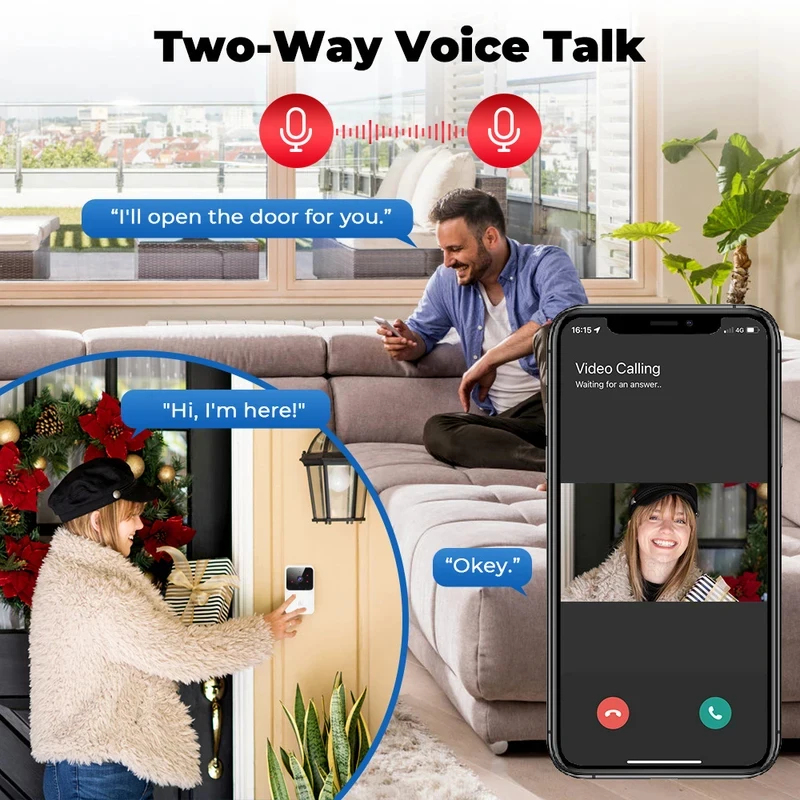 스마트 홈 WiFi 비디오 초인종 무선 전화 양방향 인 - Smart Home Cctv 리뷰 및 가격