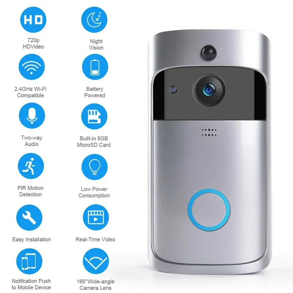 720P HD 스마트 홈 무선 WIFI 초인종 카메라  - Smart Home Cctv 리뷰 및 가격