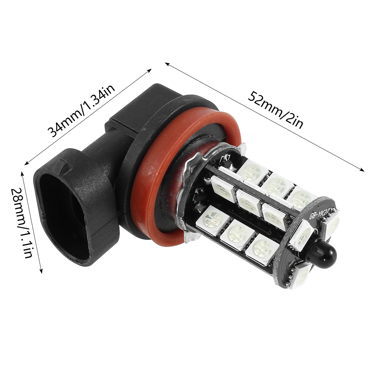 2PCS 27 LED 자동차 안개등 H8/H11 RGB - Voice Control Light Bulb 리뷰 및 가격