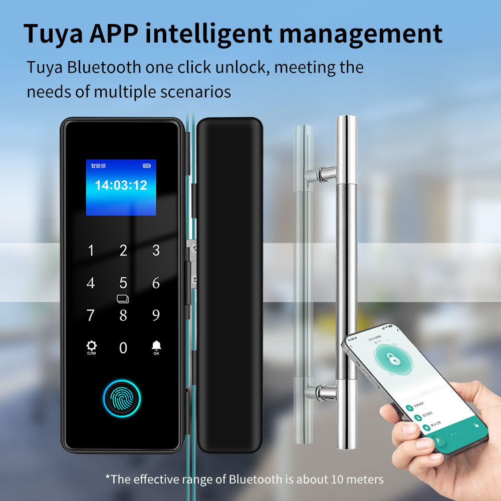 IP54 방수 블루투스 지문인식 전자 유리문 도어락,  - Smart Home Ezviz 리뷰 및 가격
